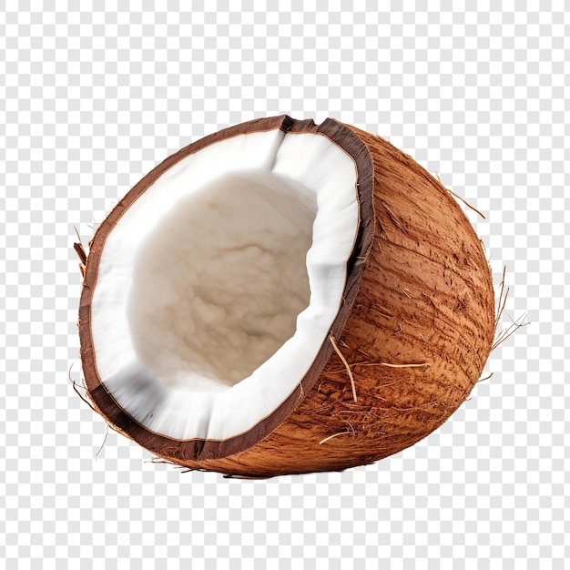 PSD coconut isolated on transparent background