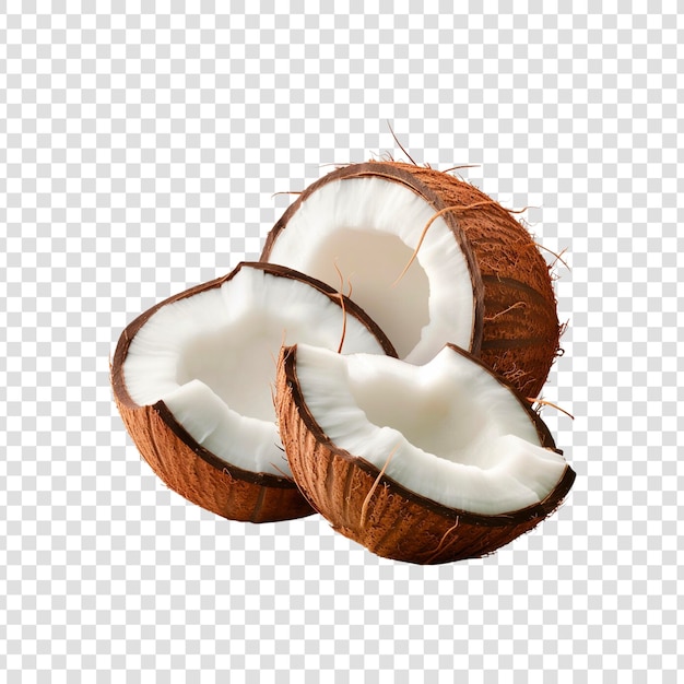 PSD coconut isolated on a transparent background