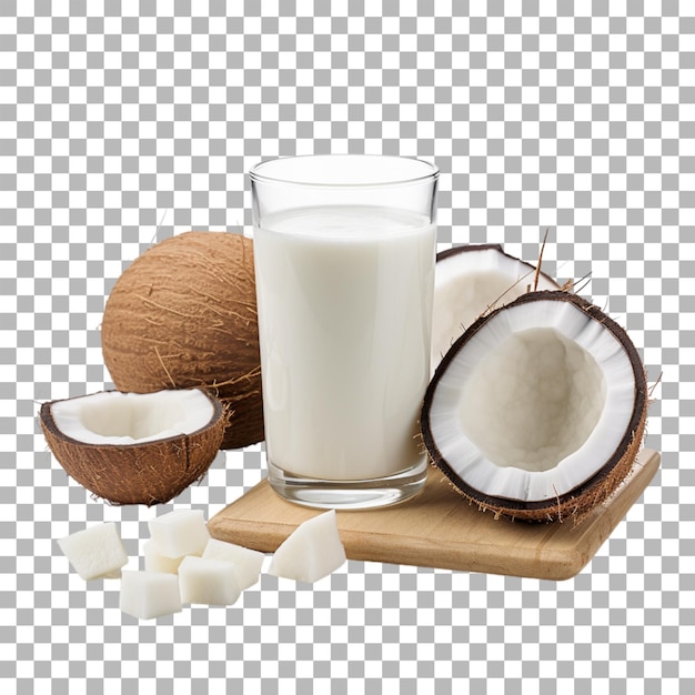 coconut milk on transparent background
