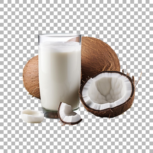 coconut milk on transparent background