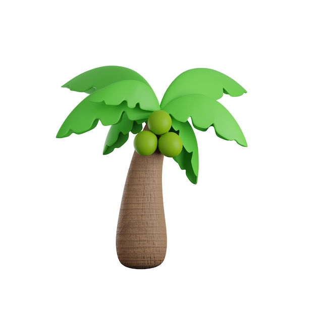 PSD coconut tree 3d icon