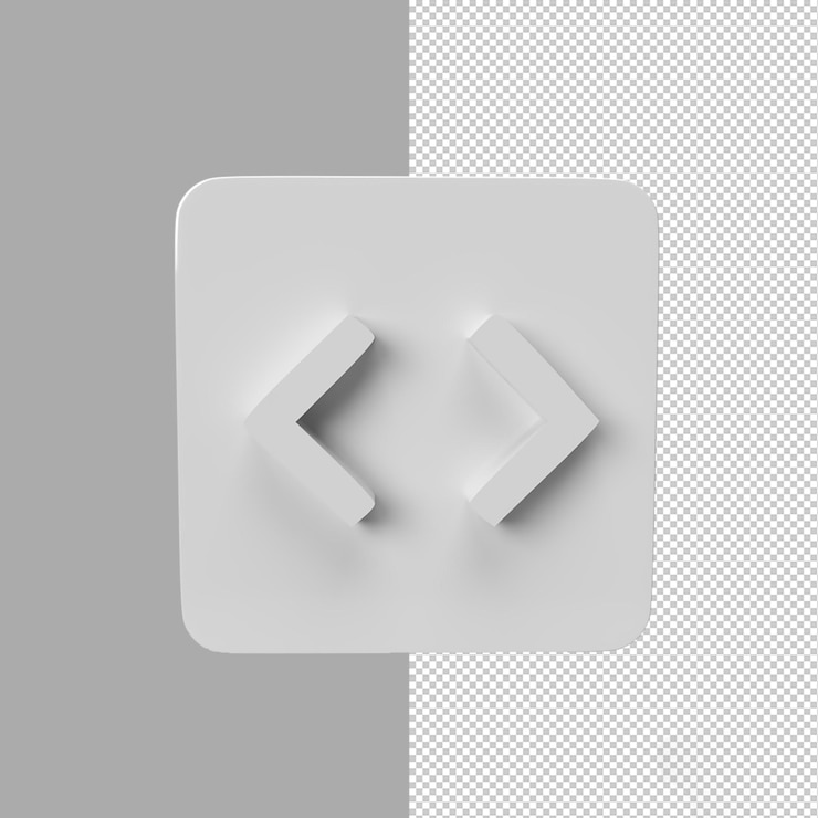 PSD code icon. 3d render illustration