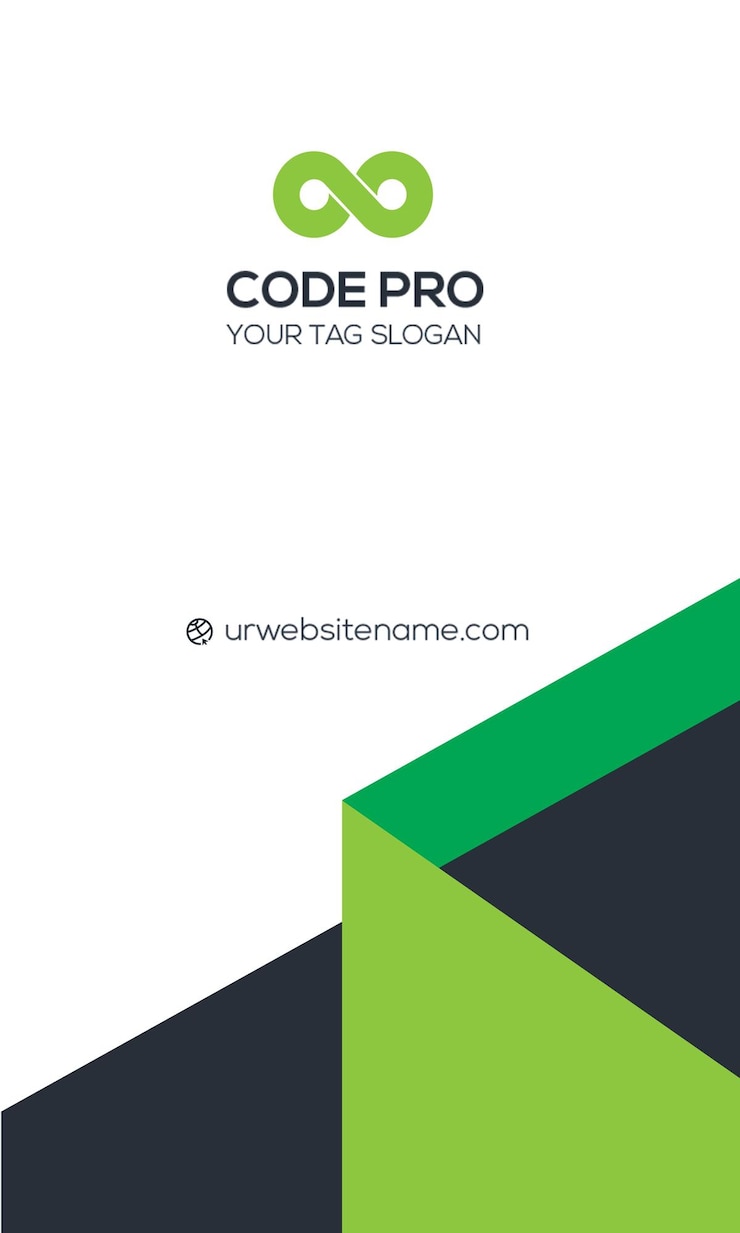 PSD code pro business card with infinity symbol