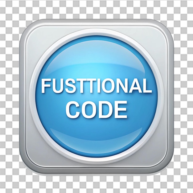 Code testing functional test isolated on transparent background