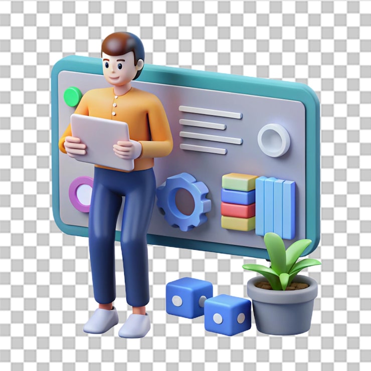 PSD coding language development programming application project technology new innovation future web browser web uiux design software developer concept 3d rendering illustration