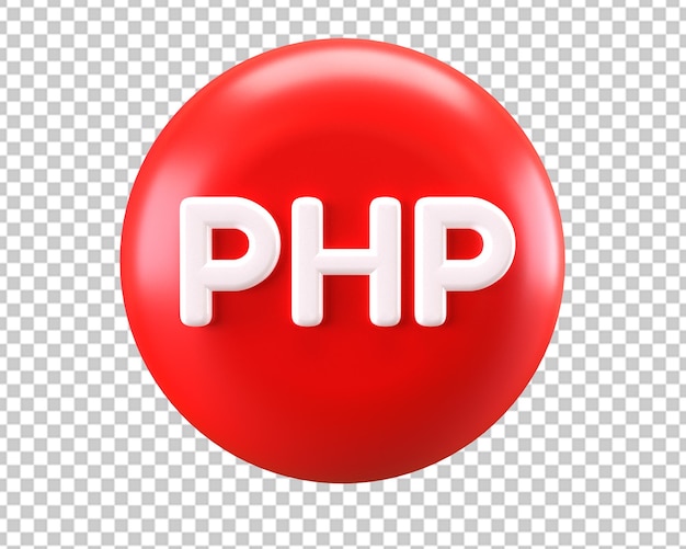 PSD Кодирование php язык программирования 3d значок