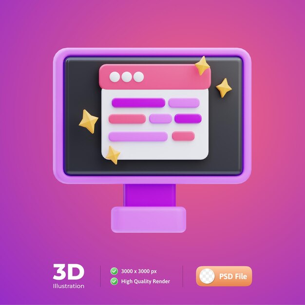 Coding wizard 3d illustration