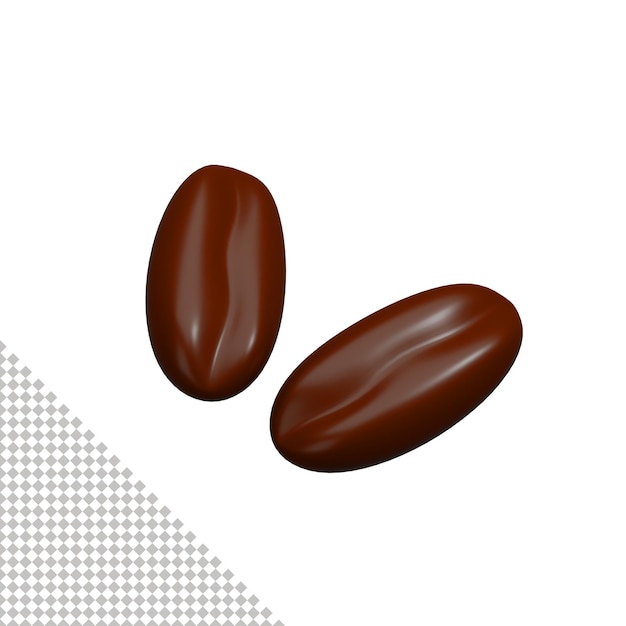 PSD coffe beans 3d icon