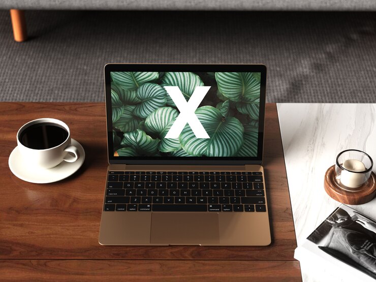 PSD coffe desk mockup