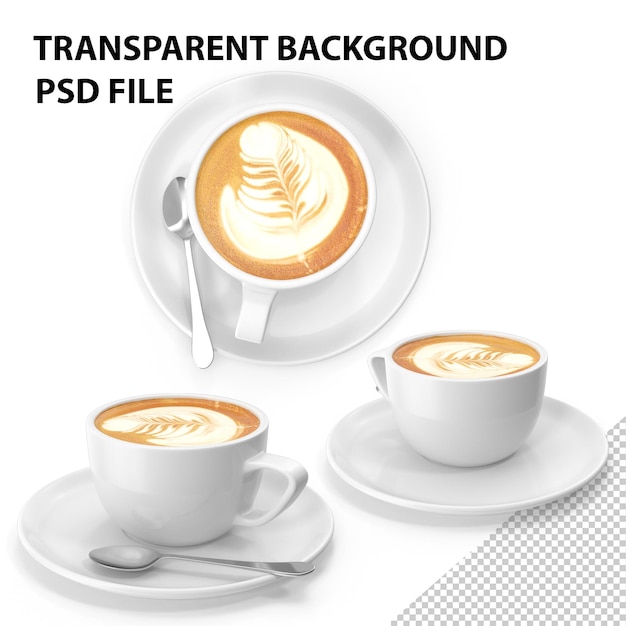 PSD coffee art png