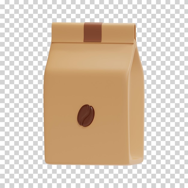 Coffee bag 3d illustration