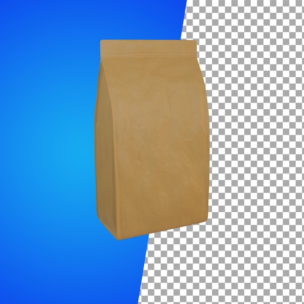 Кофейная сумка 3D визуализация