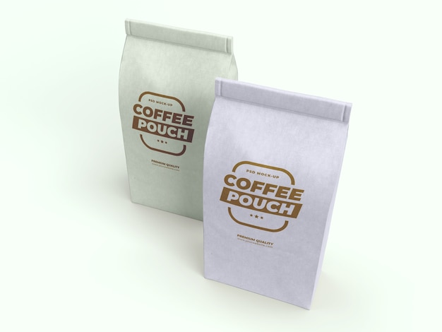 Borsa da caffè e cup mockup