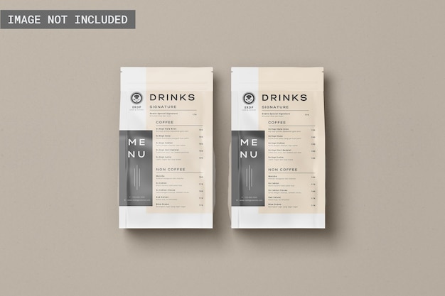 Coffee bag mockup