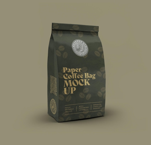 Coffee bag mockup