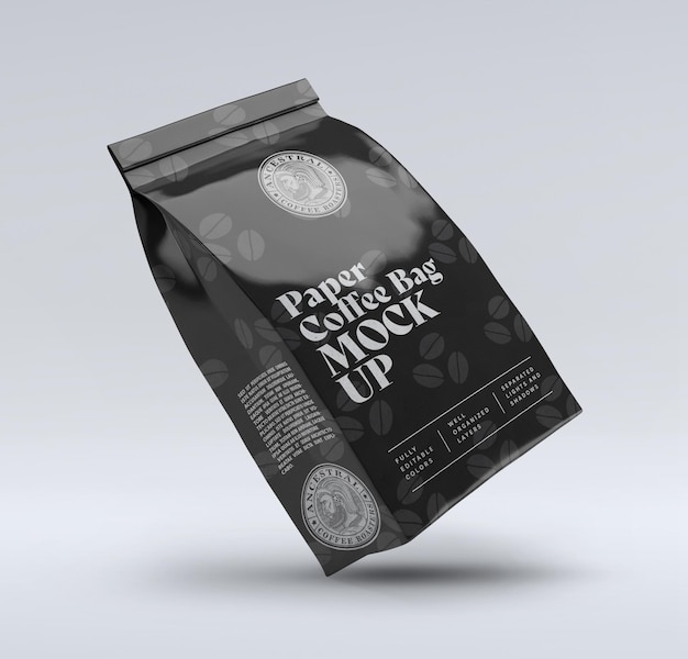 Coffee bag mockup