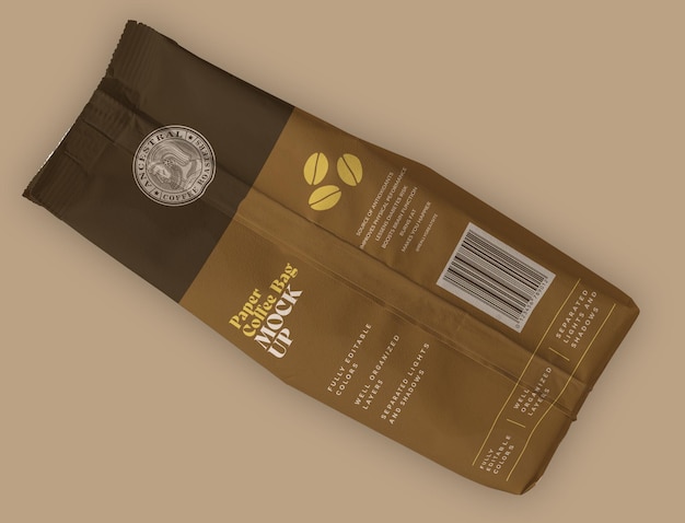 Coffee bag mockup