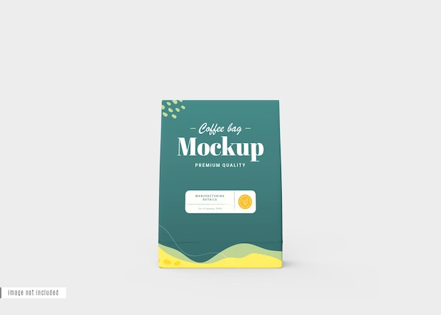 Coffee bag packaging mockup