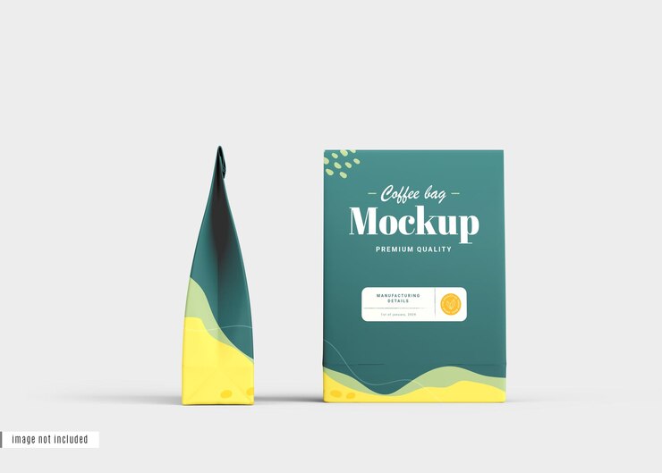 コーヒーバッグ包装モックアップ
