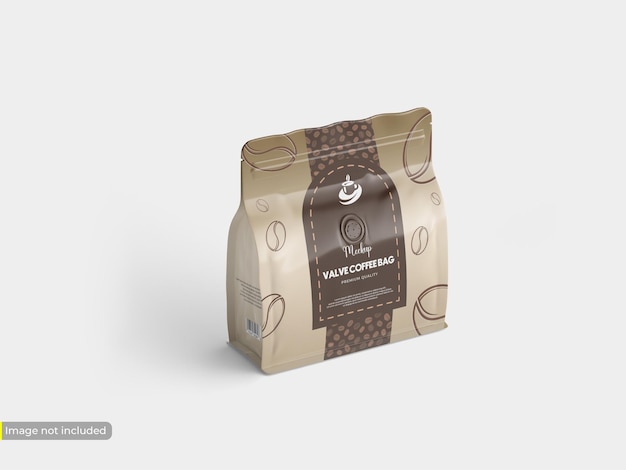 Coffee bag packaging mockup