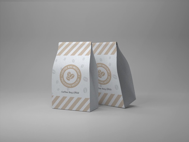 Coffee bag packet mockup