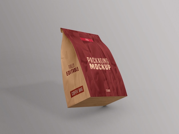 Coffee bag packet mockup