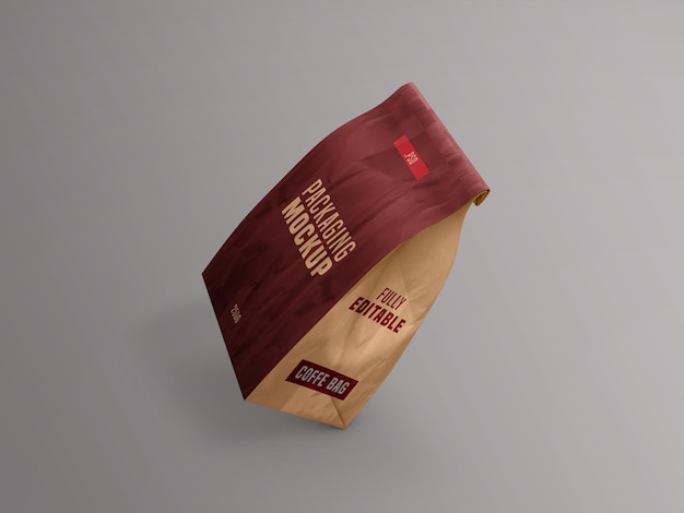 Coffee bag packet mockup