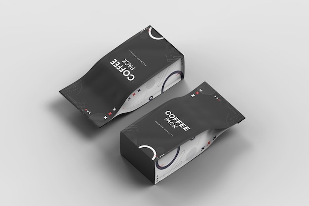 Coffee bag packet mockup