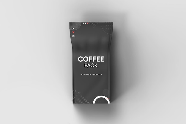 Coffee bag packet mockup