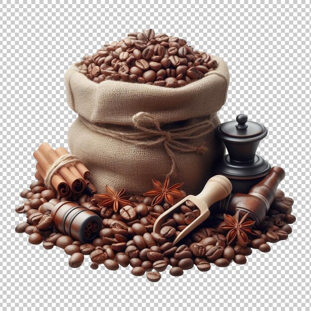 PSD 커피 콩 고립 프리미엄 psd 파일 투명 배경 ai 생성
