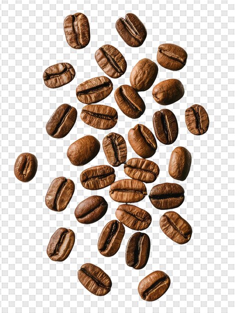 PSD coffee beans on a transparent background