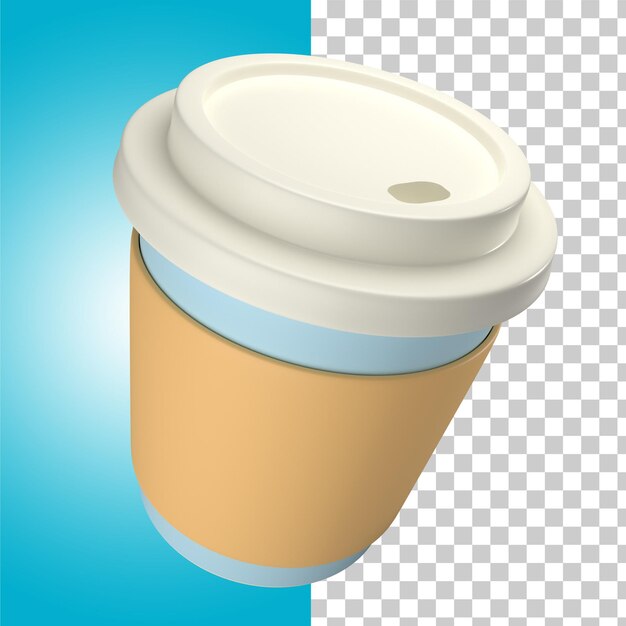 Rendering 3d della pausa caffè