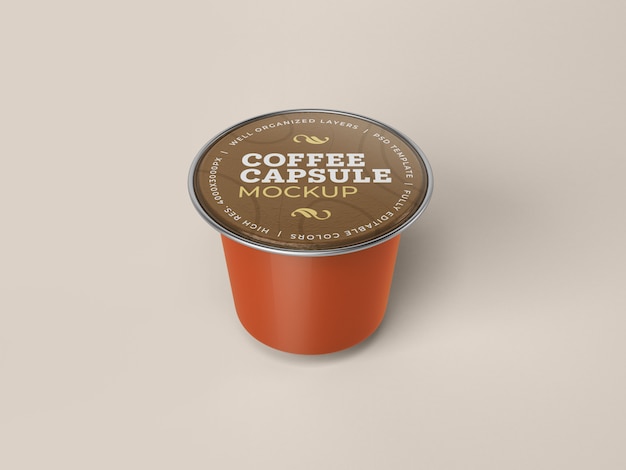 Mockup di capsule di caffè