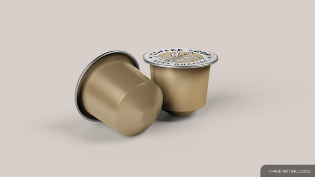 Coffee capsules pods mockup