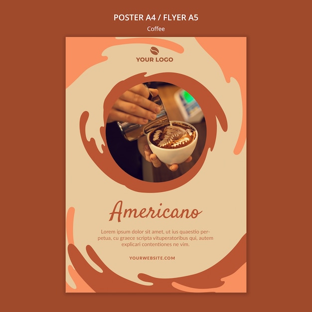 PSD coffee concept poster mock-up