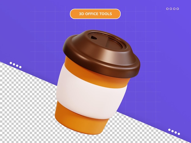 PSD coffee cup 3d icon