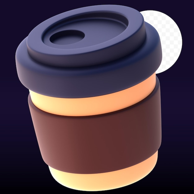 PSD coffee cup in 3d renderen graphic