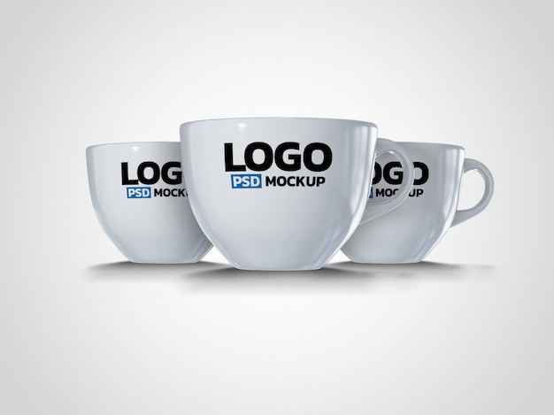 Coffee cup 3d rendering mockup design