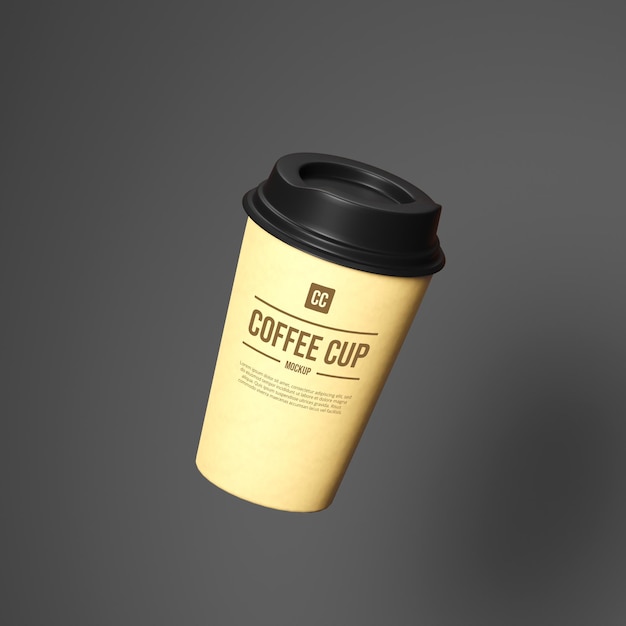 Coffee Cup Cardboard Mockup