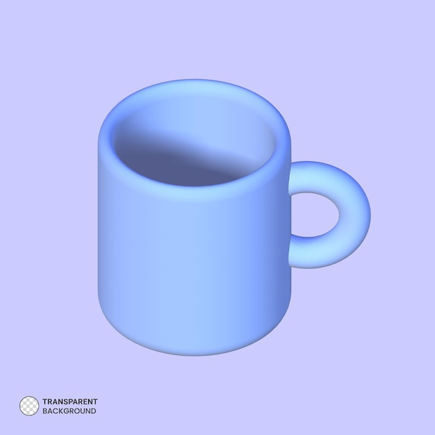 Кофейная чашка мультфильм значок иллюстрации реалистичная кофейная чашка векторной иллюстрации