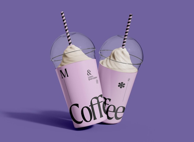 PSD coffee cup holder mockup