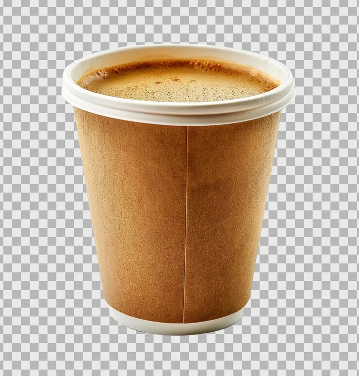 Coffee cup on isolated transparent background