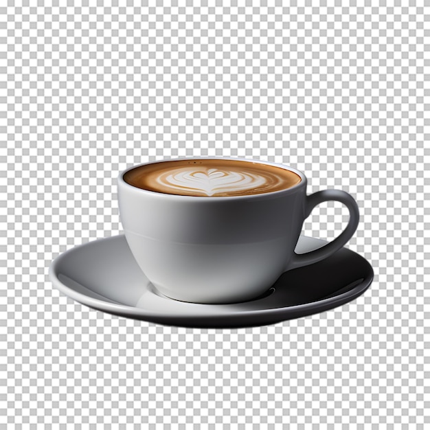 PSD coffee cup isolated on transparent background