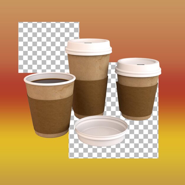 PSD coffee cup materials for your coffee scenes design