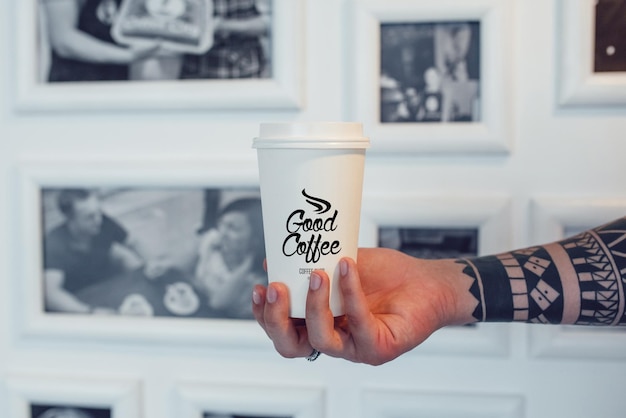 PSD coffee cup mockup design psd file