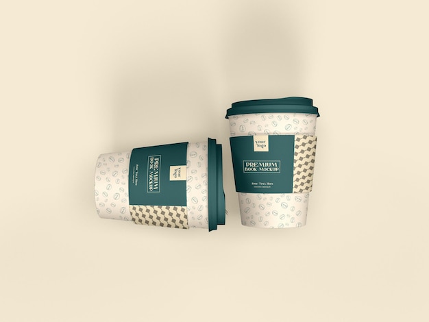 Coffee cup mockup easy to edit