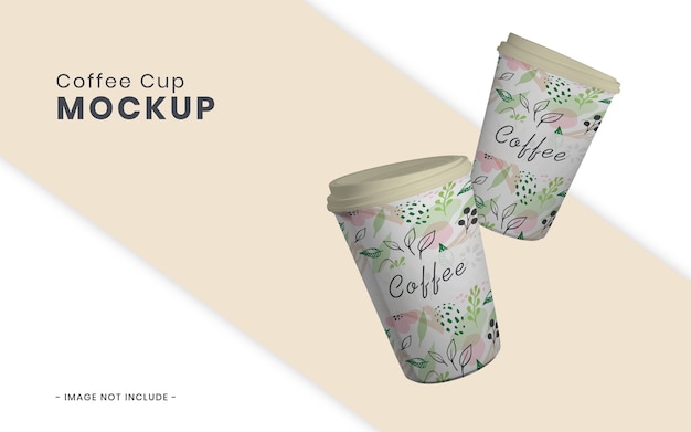 Coffee cup mockup isolated