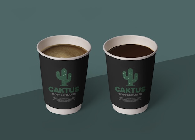 Coffee cup mockup template