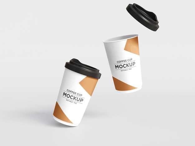 PSD a coffee cup mockup that says coffee cup mockup.