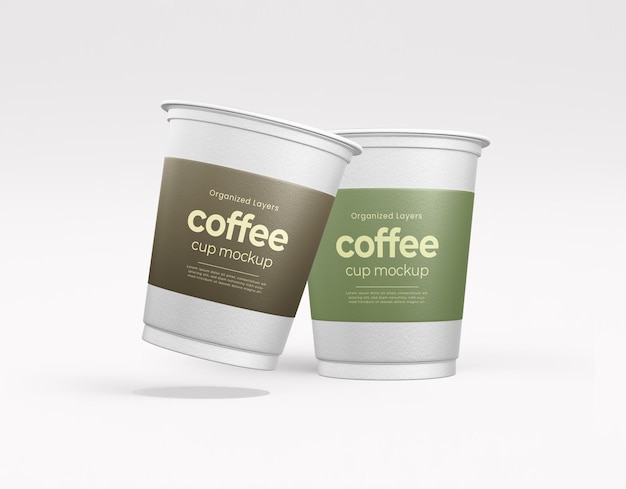 Coffee Cup Mockup with Customizable Label